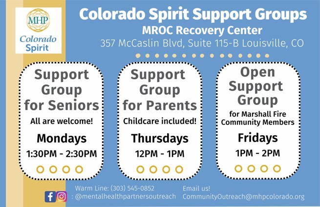 flyer for support sessions