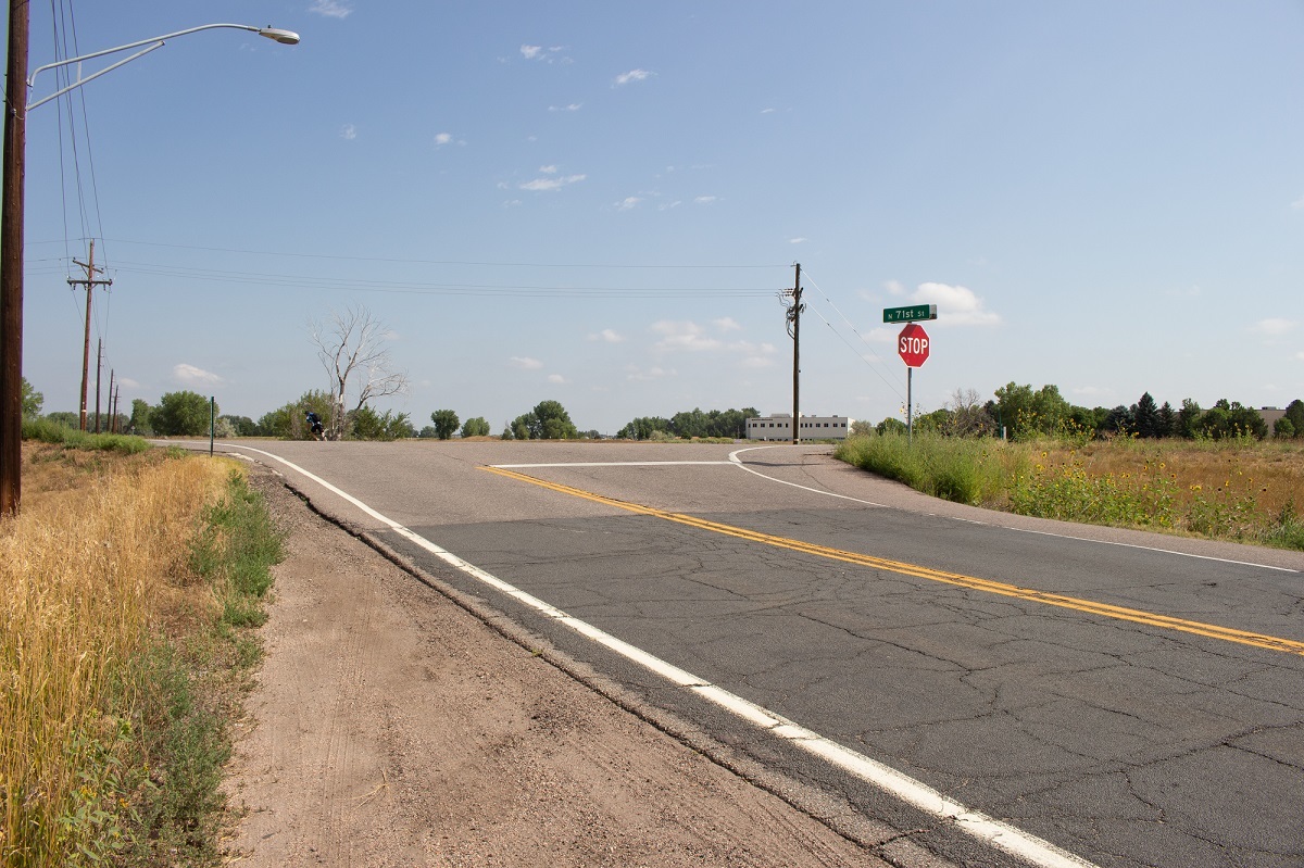 North 71st Street at Colorado Highway 52 before construction