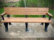 Pet Memorial Bench - "In Loving Memory:Pets Lost in the Marshall Fire 12-30-2021"