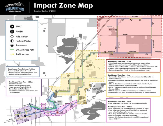 CPP Boulderthon 2023 Impact Zones Map