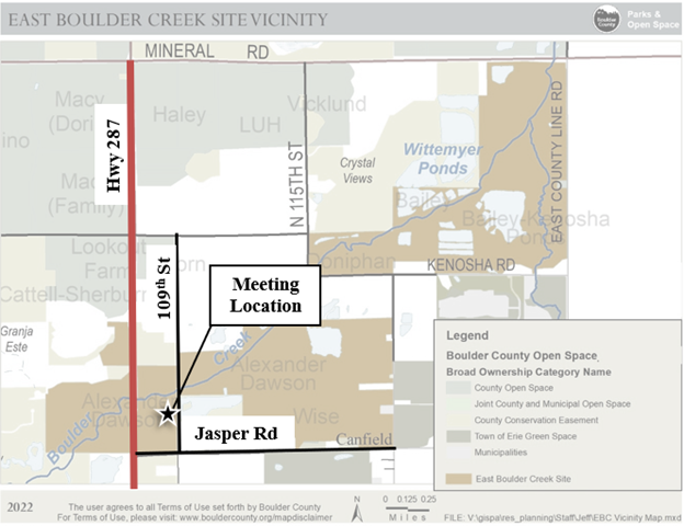 Neighborhood meeting location map
