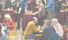People sitting at tables 