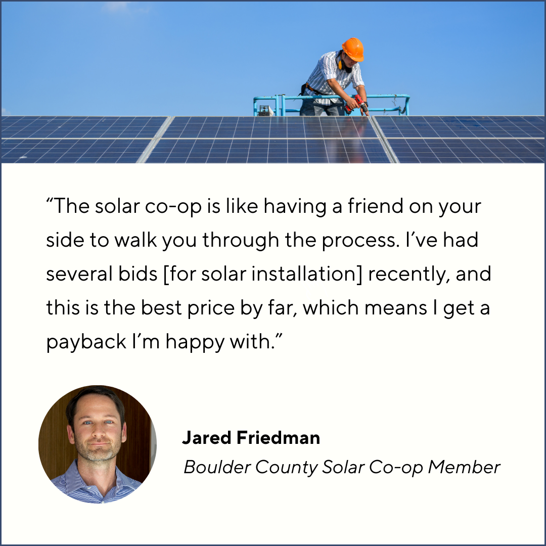Boulder County Solar Co-op member testimonial 