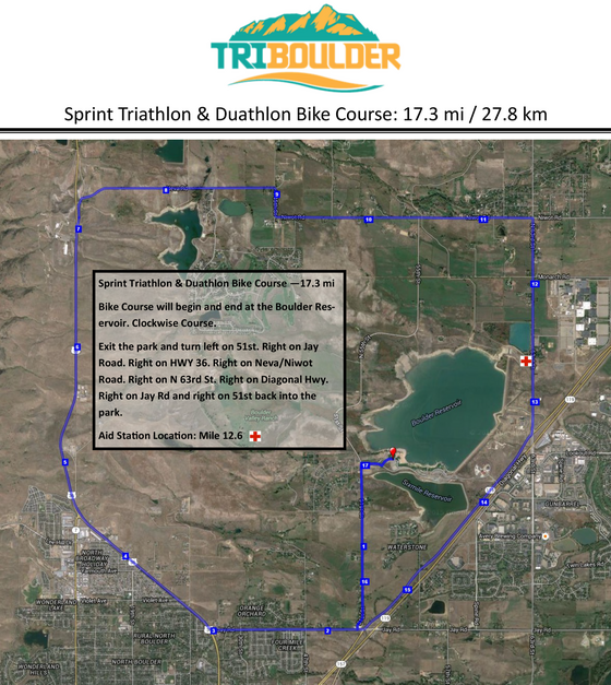 Boulder Tri map sprint course
