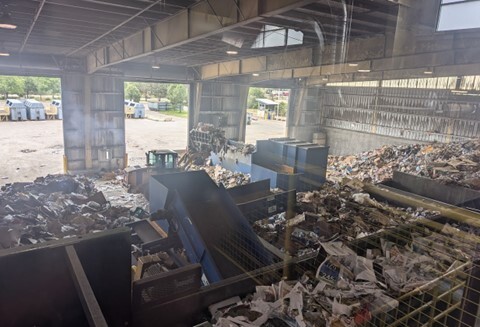 recycling truck at boulder county recycling center