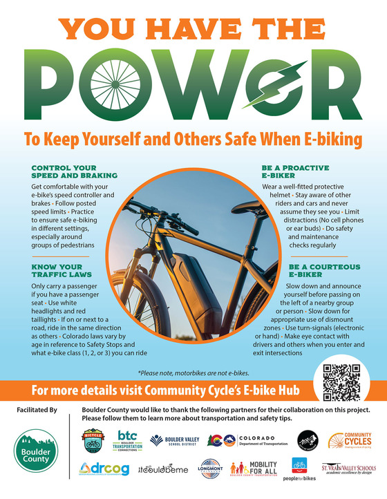 You Have the Power youth e-bike safety poster