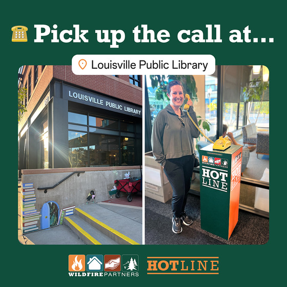 Wildfire Partners "HOTline" at the Louisville Public Library.