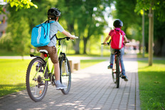 Kids biking