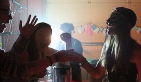 young people in a sober party