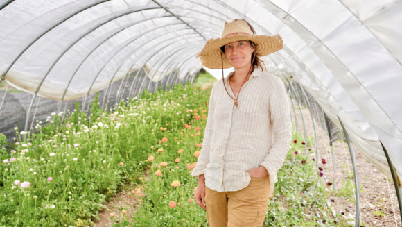 2024 Boulder County Soil Health Initiative grant recipient, Helen Skiba of Artemis Flower Farm. 