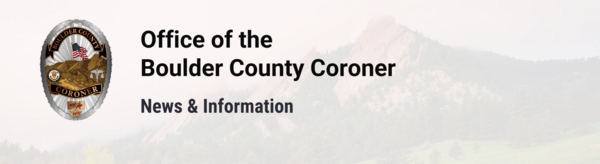 Coroner's Office Press Release Banner