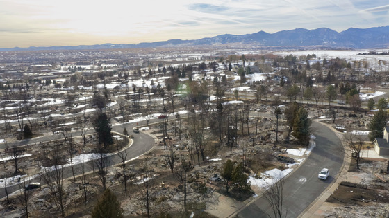 A Louisville, Colorado neighborhood after the Marshall Fire.