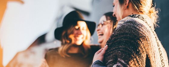 Group of women laughing  