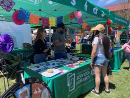 Boulder County staff sharing programs information with visitors 