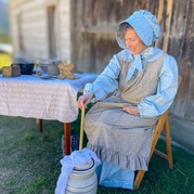Woman wearing classical dress 