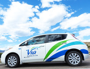 Photo of a Nissan with Via Logo on it