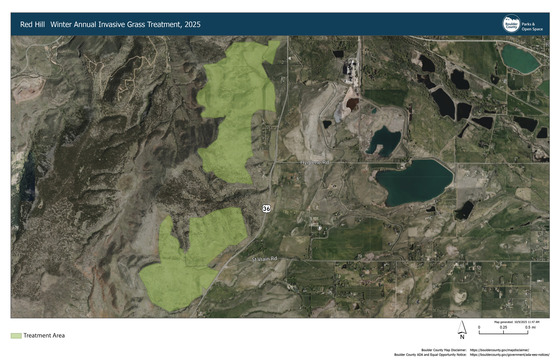 Map showing the Red Hill area