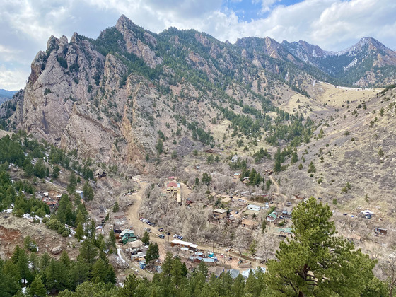 View looking northwest at Eldorado Springs