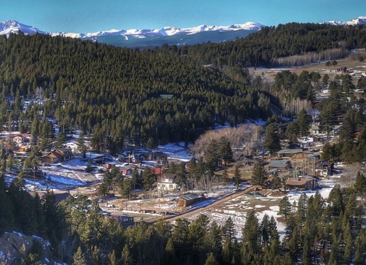 Aerial view of Town of Gold Hill
