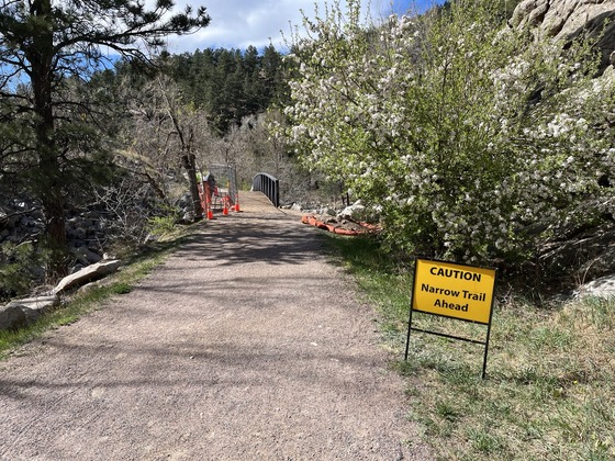 photo highlighting bridge closure