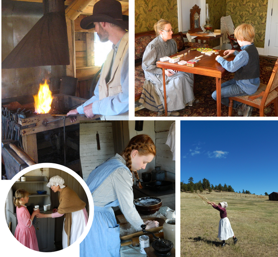 Collage of Walker Ranch living history volunteers