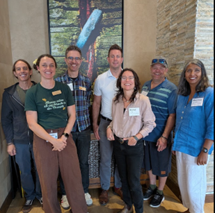 From left to right: Brennen Mack, Chandra Valenza, Cody Lillstrom, Todd Schollenberger, Michal Duffy, Billy Donovan, Manroop Cuccaro