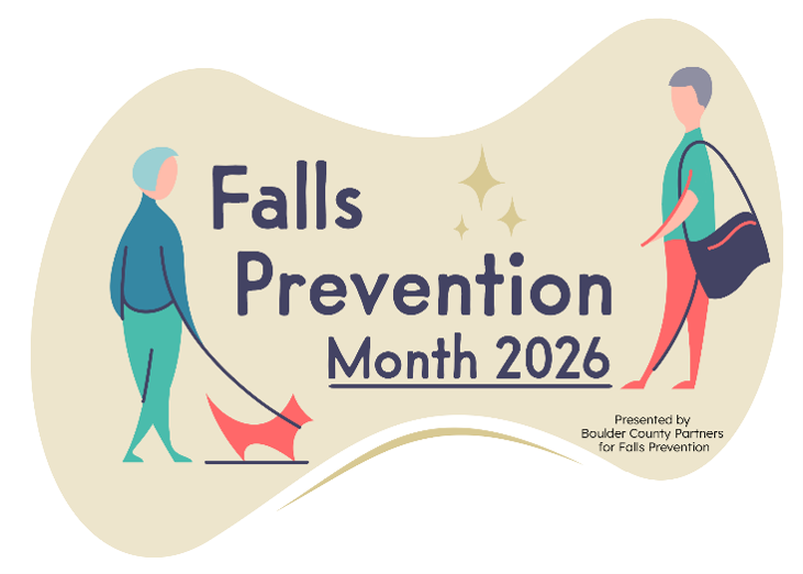 Falls Prevention Month 2026 logo, presented by Boulder County Partners for Falls Prevention