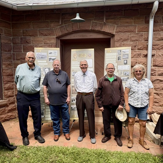 Left to right:  Phil West, Chuck Pringle, Ray Sarno, Bill McCaa and Cathy Bryarly