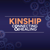 2025 Logo for Crime Victims' Rights Week; Logo reads Kinship, Connecting, & Healing