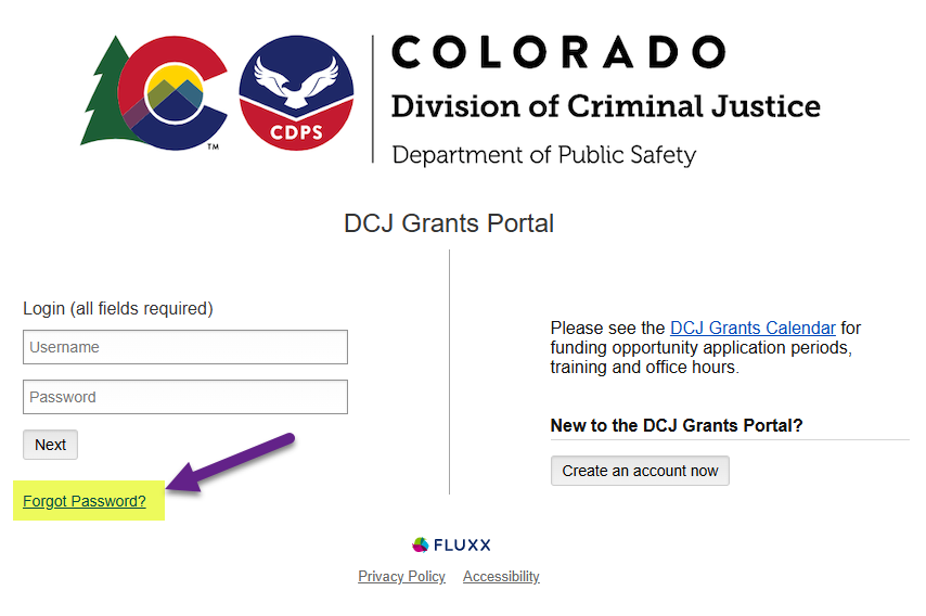 Fluxx Login Page screenshot
