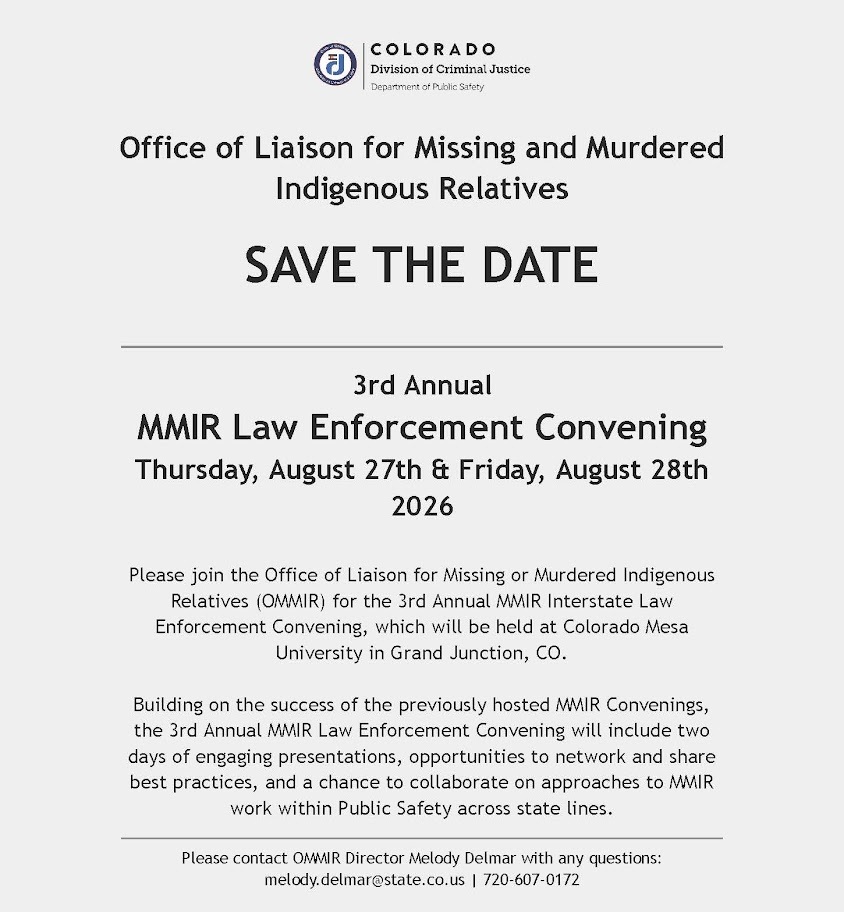 MMIR Law Enforcement Convening Save the Date