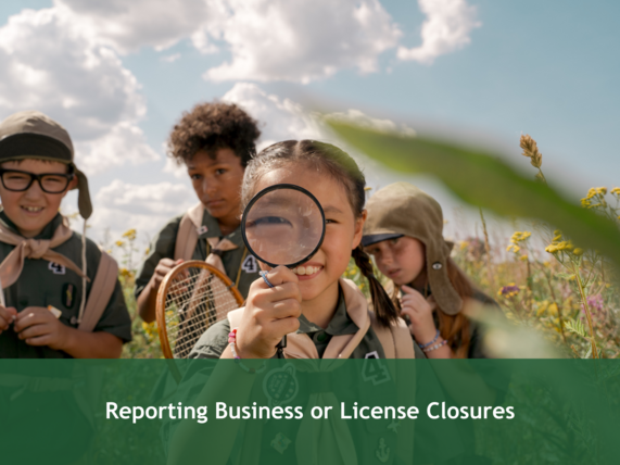 Reporting business or license closures