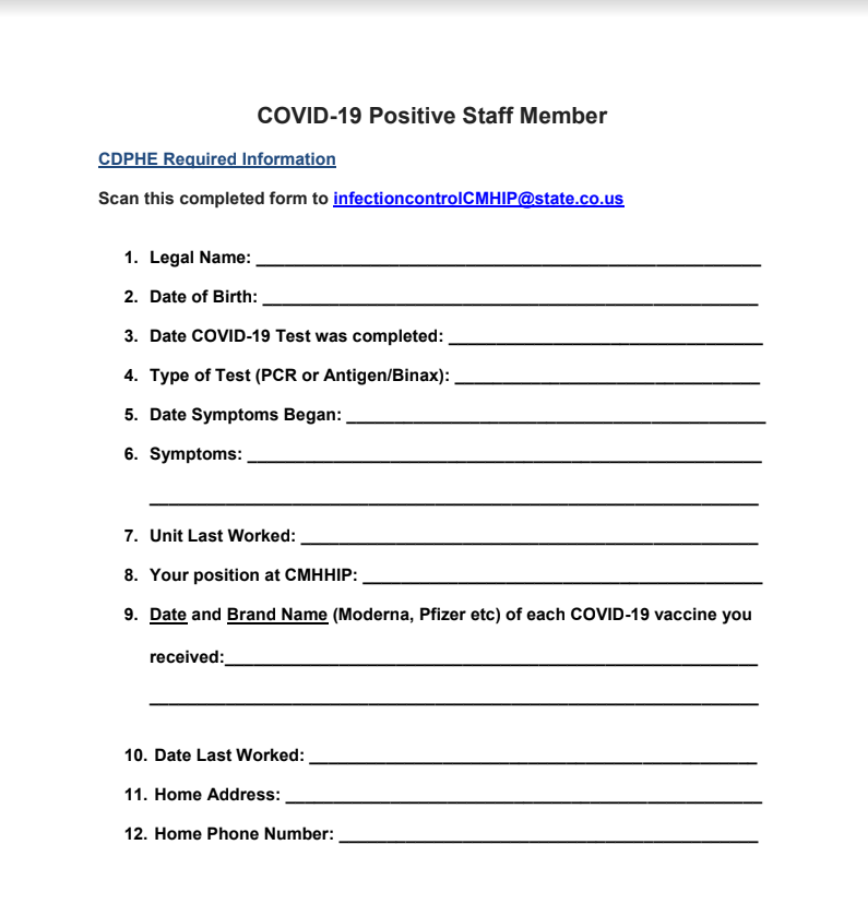 Covid-19 Form