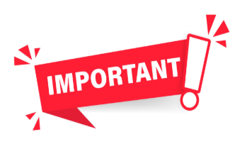 Important sign in red