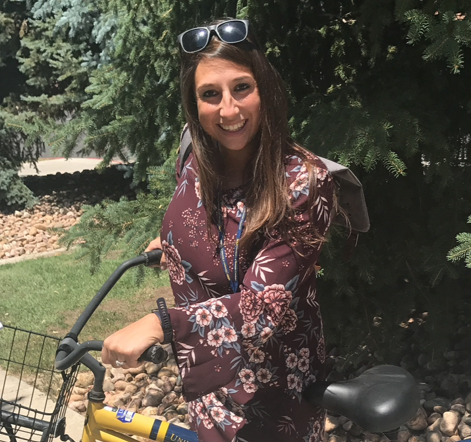 Ali on bike