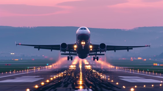 Airplane taking off