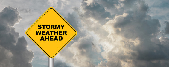 Stormy Weather Ahead Sign