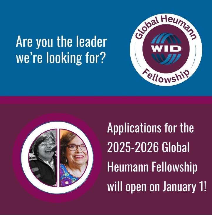 Are you the leader we're looking for? Global Heumann Fellowship Applications for 2025-2026 Heumann Fellowship willopen on January 1!