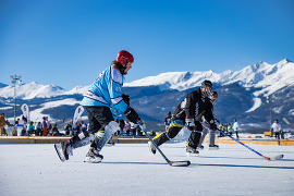 Person playing hockey 