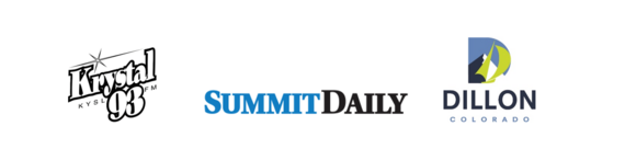 Logos for the Summit Daily News Krystal 93 and Dillon 