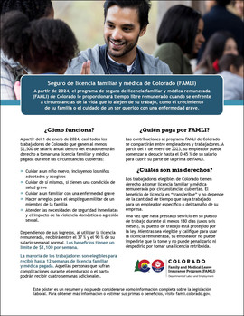 FAMLI Spanish language break room poster