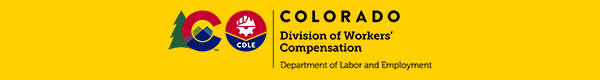 Division of Workers' Compensation logo with Yellow background