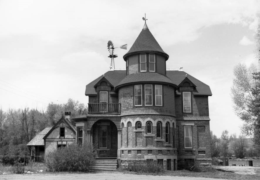 This is a historical photo taken of the exterior of the Hartman Castle provided by the Hartman Castle Preservation Corporation.
