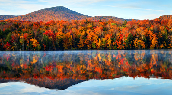 fall on lake