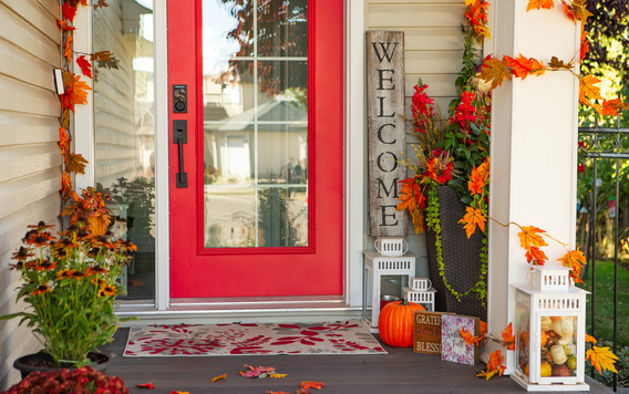 front porch welcome sign