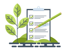 checklist on clipboard