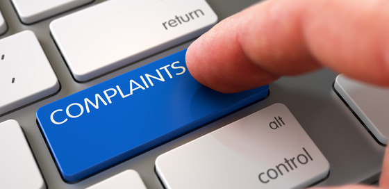 Complaint button on a keyboard