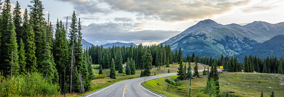 road traveling through the mountains