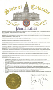 State of Colorado Proclamation