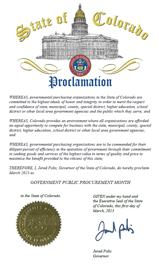 Procurement month proclamation